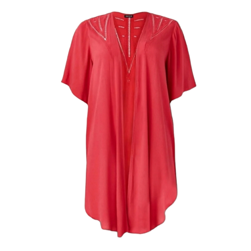 Torrid gauze crochet inset kimono